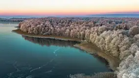 Zimowy zachód słońca nad jeziorem Mój, listopad 2023 r. - zdjęcie 10