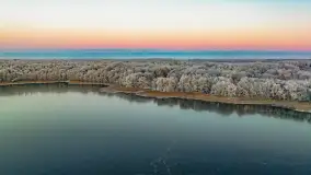 Zimowy zachód słońca nad jeziorem Mój, listopad 2023 r. - zdjęcie 22