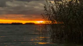 Cieniutki... zachód słońca nad jeziorem Dargin, listopad 2023 - zdjęcie 2