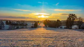 Wschód słońca w okolicach wsi Podlasie, grudzień 2023 r. - zdjęcie 4