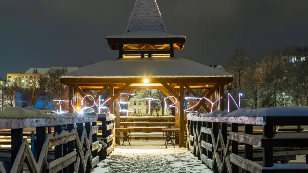 Zimowy Kętrzyn w nocy, styczeń 2024 r. - zdjęcie 10