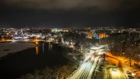 Zimowy Kętrzyn w nocy, styczeń 2024 r. - zdjęcie 36