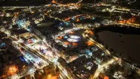 Zimowy Kętrzyn w nocy, styczeń 2024 r. - zdjęcie 17