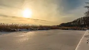 Zimowo i przed zachodem słońca na przystani Harsz Zdorkowo - zdjęcie 8