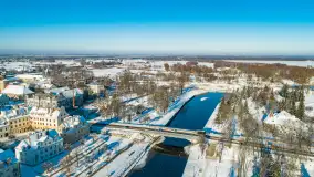 Zimowy Pisz na ujęciach z drona, styczeń 2024 r. - zdjęcie 33