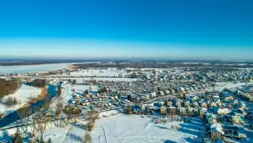 Różne miejsca na Mazurach na zimowych zdjęciach z drona, styczeń 2024 r. - zdjęcie 8