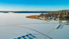 Różne miejsca na Mazurach na zimowych zdjęciach z drona, styczeń 2024 r. - zdjęcie 32