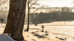 Zamek Krzyżacki, a teraz kościół w Bezławkach w zimowej scenerii, styczeń 2024 r. - zdjęcie 31