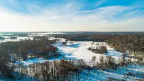 Dziewiszewo i jezioro Dziewiszewskie z lotu ptaka, styczeń 2024 r. - zdjęcie 11