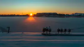 Zachód słońca nad jeziorem Tałty, Mikołajki, styczeń 2024 r. - zdjęcie 20