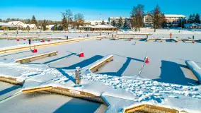 Bełdany, Piaski i Mazurski Raj z lotu ptaka, styczeń 2024 r. - zdjęcie 24