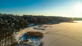 Bełdany, Piaski i Mazurski Raj z lotu ptaka, styczeń 2024 r. - zdjęcie 16