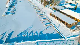 Bełdany, Piaski i Mazurski Raj z lotu ptaka, styczeń 2024 r. - zdjęcie 29