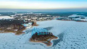 Jezioro Tajty i wieś Wrony przed zachodem słońca, styczeń 2024 r. - zdjęcie 24