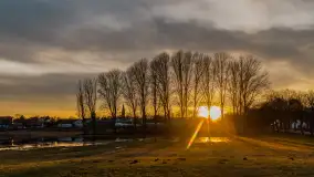 Zachód i rozlewiska przy Karolewie, luty 2024 r. - zdjęcie 3