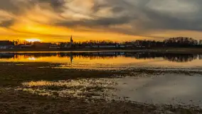 Zachód i rozlewiska przy Karolewie, luty 2024 r. - zdjęcie 29