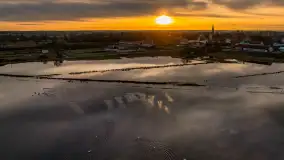 Zachód i rozlewiska przy Karolewie, luty 2024 r. - zdjęcie 9