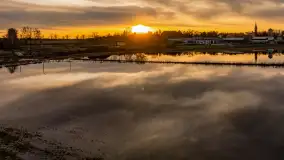 Zachód i rozlewiska przy Karolewie, luty 2024 r. - zdjęcie 23