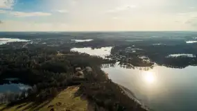 Mazury z drona przy jeziorze Kisajno, luty 2024 r. - zdjęcie 10