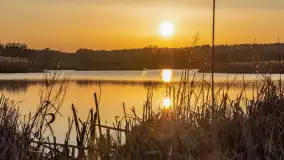 Zachód słońca nad stawami w Martianach, marzec 2024 r. - zdjęcie 28