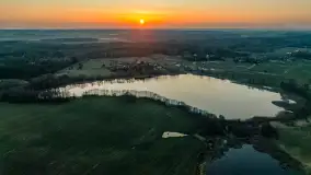 Zachód słońca nad stawami w Martianach, marzec 2024 r. - zdjęcie 10