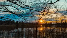 Zachód słońca nad jeziorem Głęboka Kuta, marzec 2024 r. - zdjęcie 22