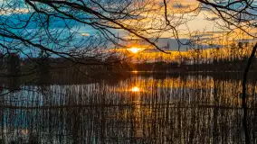 Zachód słońca nad jeziorem Głęboka Kuta, marzec 2024 r. - zdjęcie 27