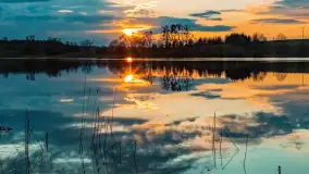 Zachód słońca nad jeziorem Głęboka Kuta, marzec 2024 r. - zdjęcie 16