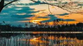 Zachód słońca nad jeziorem Głęboka Kuta, marzec 2024 r. - zdjęcie 8