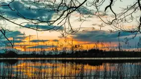 Zachód słońca nad jeziorem Głęboka Kuta, marzec 2024 r. - zdjęcie 30