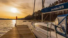 Wschód słońca nad jeziorem Kisajno, port AWF - zdjęcie 13