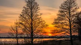 Zachód słońca nad jeziorem Tajty, marzec 2024 r. - zdjęcie 12