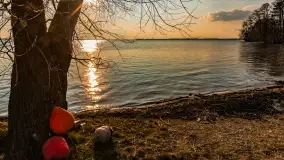 Jezioro Dargin przed zachodem słońca, marzec 2024 r. - zdjęcie 30