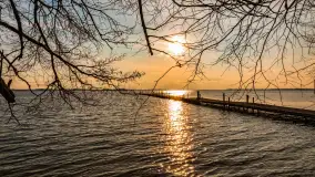 Jezioro Dargin przed zachodem słońca, marzec 2024 r. - zdjęcie 23