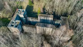 Śluza Leśniewo Górne na zdjęciach z drona, marzec 2024 r. - zdjęcie 20