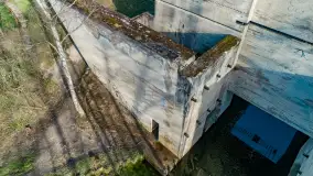 Śluza Leśniewo Górne na zdjęciach z drona, marzec 2024 r. - zdjęcie 15