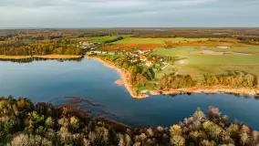 Mazurskie pajęczyny o wschodzie słońca nad jeziorem Dobskim - zdjęcie 9