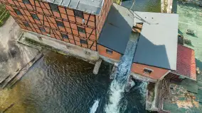 Młyn wodny i jaz we wsi Krutyński Piecek, kwiecień 2024 r. - zdjęcie 21