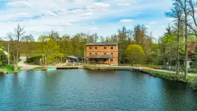 Młyn wodny i jaz we wsi Krutyński Piecek, kwiecień 2024 r. - zdjęcie 12