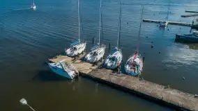 Port Ryn Marina Sośnica z drona, kwiecień 2024 r. - zdjęcie 22