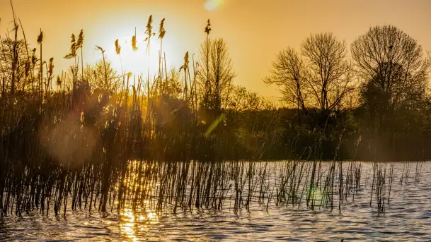 Zachód słońca nad jeziorem Salęt, kwiecień 2024 r. - zdjęcie 3