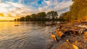 Zachód słońca nad jeziorem Niegocin, kwiecień 2024 r. - zdjęcie 4