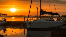 Wschód słońca nad jeziorem Niegocin, AZS Wilkasy, maj 2024 r. - zdjęcie 12