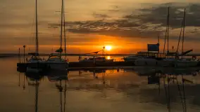 Wschód słońca nad jeziorem Niegocin, AZS Wilkasy, maj 2024 r. - zdjęcie 7