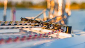 Zachód słońca nad jeziorem Ryńskim z pokładu żaglówki, czerwiec 2024 r. - zdjęcie 22