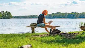 Plaża nad jeziorem Rydzówka pod koniec maja 2024 r. - zdjęcie 12