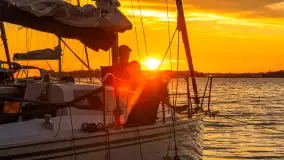 Zachód słońca w przystani Rajcocha, lipiec 2024 r. - zdjęcie 10