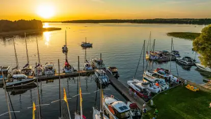 Zachód słońca nad jeziorem Święcajty, Ognisty Ptak, sierpień 2024 r.