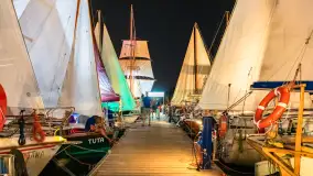 XXV Zlot Klubu Jacht Oldtimer, zdjęcia nocne, sierpień 2024 r. - zdjęcie 14