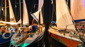 XXV Zlot Klubu Jacht Oldtimer, zdjęcia nocne, sierpień 2024 r. - zdjęcie 26